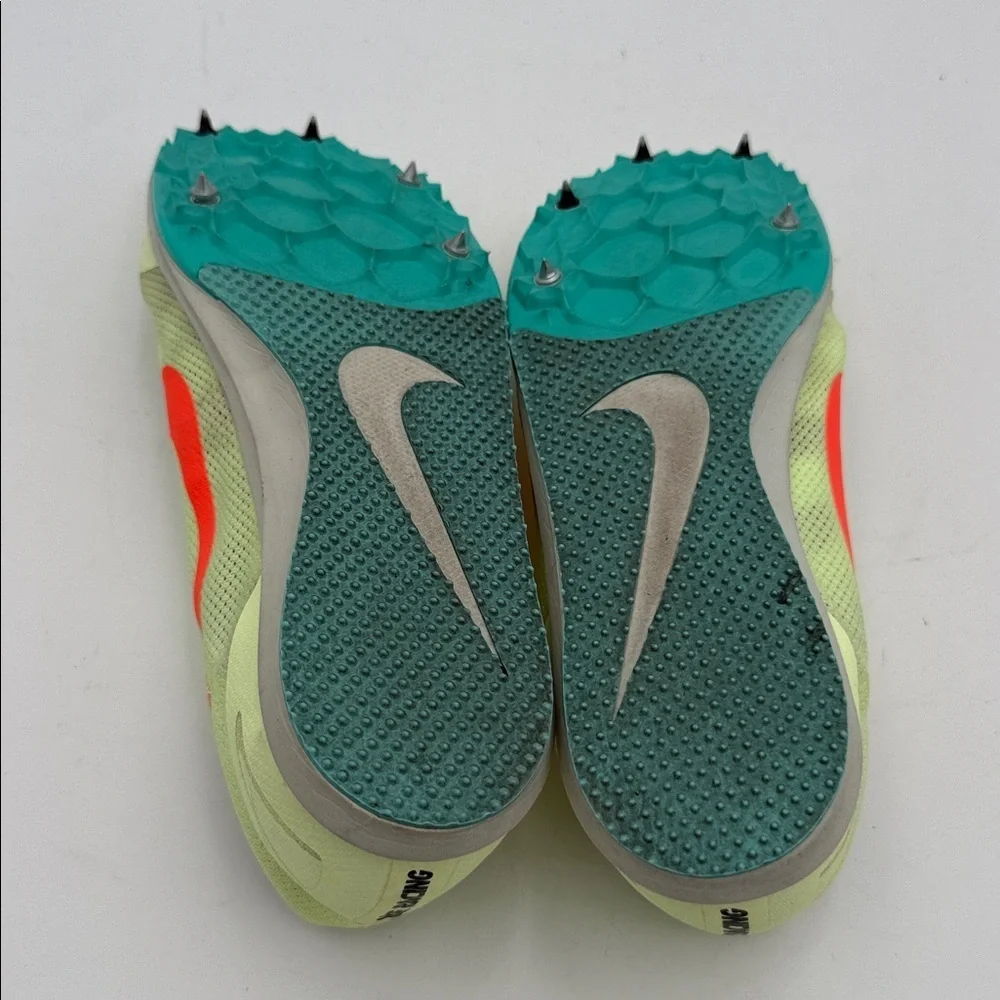NikeAir Zoom Rival D 10 Spikes 'Barely Volt Hyper Orange mens 7.5 track racing